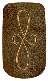 DAROYAL 601 BZ SH BR Bronze Scroll Shimmer Brown Background